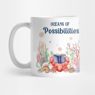 oceans summer reading 2022 crab design Mug